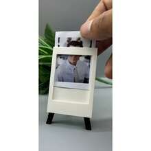 White Mini Instant Photo Frame, Easel-Style Photo Display Stand, Reusable Desktop Photo Holder, Versatile Desktop Decor For Multiple Occasions, Ideal Gift For Friends, Family And Classmates, Perfect For Birthdays, Anniversaries And Holidays - A - View 4