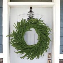 1Pc 6Ft Artificial Norfolk Pine Garlands, Real Touch Winter Pine Garland, Green Artificial Greenery Garland For Table, Mantle, Wall, Indoor, Outdoor Christmas Decorations - Green - View 6