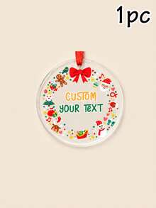 Custom Round Christmas Ornament With Text, Personalized Festive Holiday Hanging Decor, Cheerful Santa Snowman Christmas Tree Style, Customized Christmas Tree Ornament, Customizable Name Keepsake, Christmas Home Decor, Holiday Gift, Christmas Gift - Style a - View 7