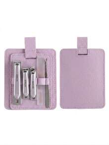 Exquisite Nail Clipper Set, Novel Complete Set Of Large, Medium And Small Nail Clippers, Suitable For Home And Travel Use, Available In Blue, Green, Beige And Purple - Multicolor - View 4