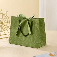 1/5/10 Peças Sacolas de Presente Verdes com Alças e Laços, Adequadas para Casamentos, Chás de Panela, Festas, Natal, Ação de Graças, Ano Novo, Aniversários, Dia dos Namorados, Madrinhas, Reuniões de Amigas - multicolorido - Visão 17