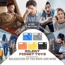 1pc Super Fun 4-In-1 Multi-Function Finger Stress Relief Toy, New Stress Relief Gameplay, 3D Printed Design, Press, Rotate, Slide, Eject All-In-One Stress Relief, Suitable For Office Desk, Home Leisure, Commute, Compact And Portable, Relieve Anxiety, Fun To Play, Emotional Healing, Suitable For 14+ Teenagers Holiday, Birthday Party Gift - Multicolor - View 4