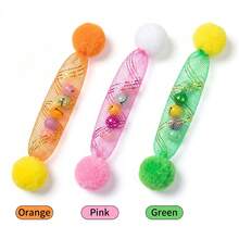 PETSIN 1/3/5pcs Cat Teaser Toy, Flexible Mesh Wand With Bell, Rustling Interactive Self-Play Boredom Buster For Cats - Multicolor - View 7