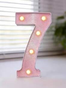 22/21/16cm Decorative LED Glowing Numbers And Letters, Plastic Neon Number Light Sign, Battery Powered Number Light, DIY Letters And Numbers, Suitable For Birthday, Christmas, Bar And Wedding Decoration - LED Letter and Number Lights - View 16