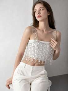Hip-Hop Retro Party Personalized Design Exaggerated Fashion Creative Body Chain For Girls - Clear - View 2