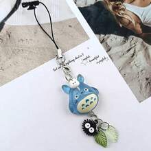 1pc Totoros Y2K Style Blue Phone Charm Keychain, Anime Cat Cosplay Theme Pendant Accessory, Multi-Functional, Can Be Worn Directly Or Used As DIY Craft Handmade Creation Part, Enriching Handmade Content, Eye-Catching Design, Suitable For Personal Collection Or As A Thoughtful Holiday Gift For Fellow Fans - Multicolor - View 3