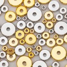 10Pcs Copper Polished Spacer Beads Flat Wheel Washers Pearl Necklace Spacers, Suitable For DIY Bracelet Necklace Jewelry Accessories - DIY Spacer Beads - View 8