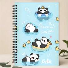 Adorable Panda Spiral Notebook - , College Ruled Journal Featuring Premium Paper, Convenient For Note-Taking, Studying, And Creative Writing - Perfect For Students And Professionals - One Book (50 Pages, 100 Pages) - View 4