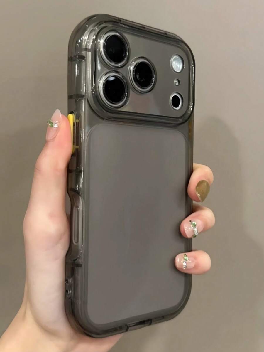 Y2k Simple Cute Jelly Matte Transparent Phone Case Compatible With Iphone 18 Pro Max 18 Pro 17Pro Max 17Pro 17 16Pro Max 16Pro 16 15Pro Max 15Pro 14Pro Max 14PLUS 14 13 12 Lens Protection Soft Back Case