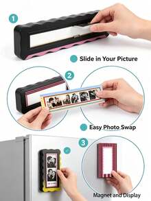 Waterproof Refrigerator Photo Clips, Colorful Retro Style, Vertical Photo Frame, Suitable For Refrigerator, Kitchen And Home Decor - Multicolor - View 12
