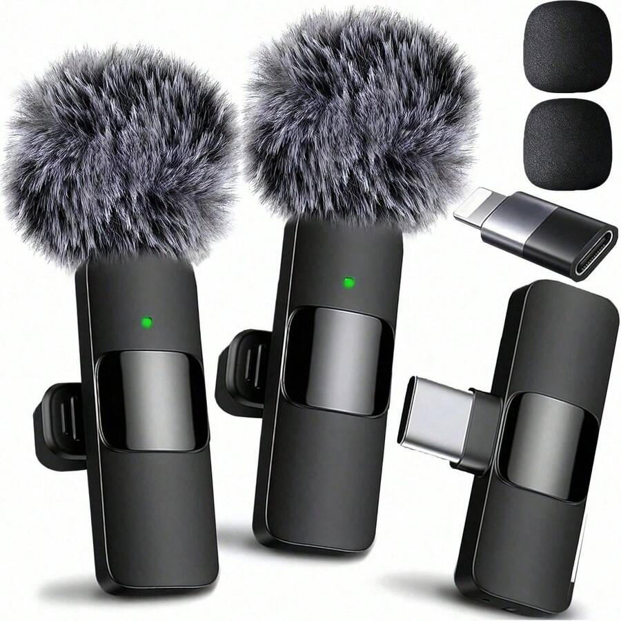 Wireless Lavalier Microphone Compatible With Iphone And Android, Widely Applicable, Noise Reduction And Clear Sound Quality, Suitable For Podcasts, Video Recording, Live Streaming, Vlogs
