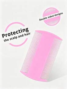 Flea And Tick Comb, Stainless Steel Dog And Cat Grooming Comb (Round Teeth), Double-Sided Professional Pet Tear Stain Remover, Detangling Tool, Suitable For Small, Medium And Large Pets - Multicolor - View 3
