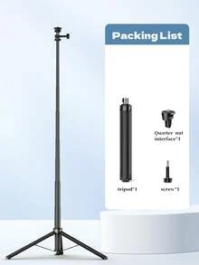 160 Cm Motion Camera/Mobile Phone Tripod Selfie Stick, Ground-Contacting Automatic Pop-Up Portable Stand, Magnetic Quick-Release And Other Accessories Available For Selection. Compatible With DJI, . Suitable For Travel Video Shooting. - Multicolor - View 13