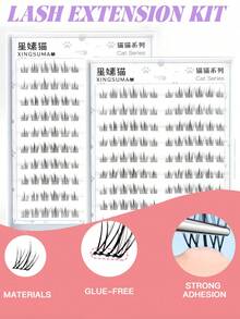 240/120簇免膠可移除單簇假睫毛 C 0.07 自然妝感 DIY 接睫毛 自然簇形 Cosplay 假睫毛 免膠假睫毛 自然長款假睫毛簇 女士眼妝 派對夜店 妝容新手工具 貓眼睫毛 自黏睫毛扇 親膚超輕萬聖節睫毛妝聖誕睫毛 睫毛簇 單簇假睫毛 下睫毛 - 黑色 - 查看 6