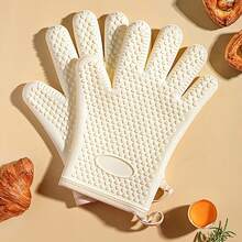 1pc Anti-Scald Microwave Oven Gloves, Heat Resistant Kitchen Baking Gloves,Resistant Silicone Oven Mitts - Home Kitchen, Non-Slip Kitchen Items, Festive Holiday Cooking Gifts Friendly For Home And Kitchen Organization - Multicolor - View 10