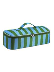 Colorful Striped Hair Tool Storage Bag With Mesh Pocket, Zippered Travel Portable Organizer For Hair Dryer/Curling Iron/Flat Iron, Vacation Travel - Multicolor - View 14