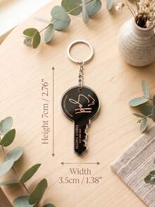 1-6pcs Customized Photo & Text Keychains, Personalized Acrylic Keychains, Custom Couple Keychains, Cute & Fun, Suitable For Family And Friends Custom Keychains - Multicolor - View 7