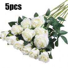 Purchase Artificial Roses, Artificial Flowers, Artificial Rose Decorations, DIY Wedding Bouquet Centerpieces, White Roses, Red Roses, Pink Roses, Blue & White Roses, Yellow Roses, Bridal Gifts, Valentine's Day Decorations, Party Decorations, Home Decor, Living Room Decor, Store Decor And Photography Props - Multicolor - View 11