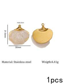 1/2Pcs Coastal Vintage Boho Shell Conch Charms For Jewelry Making, Stainless Steel Imitation Shell Pendants For DIY Necklace Earring Supplies - Acrylic Pendant - View 13