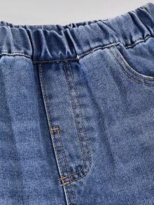 Big Kids Spring Denim Jeans Summer Fashion New Style - Blue - View 4