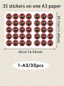 35-350pcs Custom Christmas Family Photo Stickers, Personalized Round Gift Labels, Festive Red Green Holiday Style, Customized Name Family Picture Stickers, Customizable Christmas Gift Seals, Gift Wrapping Decor,Holiday Party Favors,Christmas Stickers - Multicolor - View 9