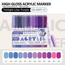 GuangNa 288 Colors High Gloss Acrylic Paint Marker Set, Vibrant Fluorescent Ink, Creates Smooth 3D Effect, Waterproof, Lightfast, High Coverage, Large Ink Capacity, Student Art Marker 14 Color Series Set, Stackable Colors, Paper Color Locking Ink, Suitable For Glass/Rock, DIY Graffiti | Boys/Girls Gift Set - Multicolor - View 37