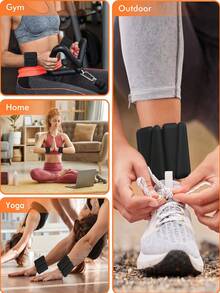 1/2pcs Adjustable Waterproof Silicone Wrist & Ankle Weights, (1/2/3lbs) Portable Leg & Wrist Strength Training Equipment - Multicolor - View 9