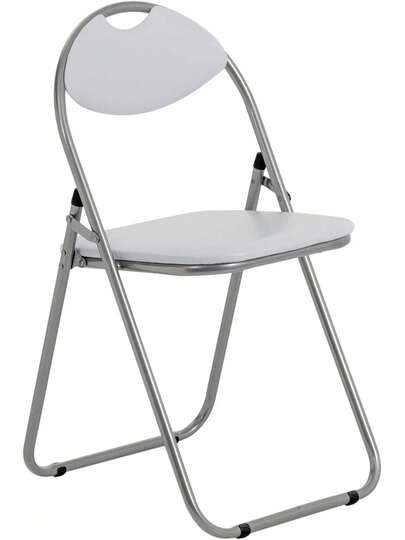 6 Pack  White Padded Folding Chair Metal Frame Seat With Cushioned Backrest Easy To Store Compact Durable Seating For Home Office Dining Bedroom Events Supports Up To 114kg