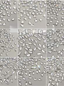 Pack Of 50 K9 Clear Nail Stones – Flat-Back, Fancy Cut (Select Shape & Size) – Nail Art Parts / DIY Decoration - White - View 5