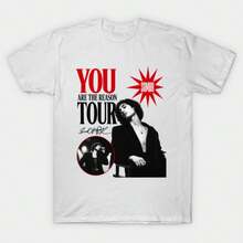 Unisex-Summer/Autumn T-Shirts - 2026 Sombr You Are The Reason Tour Fan T-Shirt-Streetwear,Y2k,Herren,Pasha Style,Herbst Outfit,Essentials,Baumwolle He - White - View 1