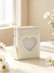 1pc Heart-Shaped Ins Style Bow Cat 1-Pocket Card Album With Snap Button, 3-Inch Photo Album, Idol Photocard Storage Book, Sticker Storage, Nail Art Sticker Storage, Multi-Purpose - 32 Images - View 13