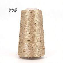 50g/球 夏季冰絲亮片線，手工編織娃娃線，閃亮亮片線 - 3mm - 查看 1