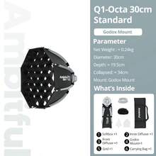 Ambitful Q1-30 Spherical Quick Release Softbox, Compatible With Bayonet And Mini Bowens Mounts, Portable Round Softbox For Studio Flash And Speedlite Photography - View 15