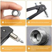 2Set (165pcs/Set) Nutsert Aluminum Rivet Nut Metric Blind Threaded Nuts Nutserts M3-M10 - Flat Head Knurled Rivet Nut - View 8
