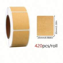 4 Sizes Self-Adhesive Kraft Paper Labels, Suitable For Handwriting, Small Size Ideal For Home Storage And Date Marking - Multicolor - View 14