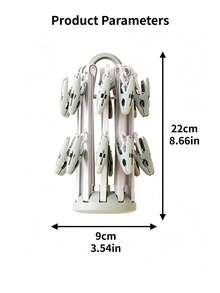 1pc/20 Clips Folding Clothes Hanger/Seamless Pants Clips/Space-Saving/Can Hang Shirts/Pants/Underwear/Socks/Hats - View 6