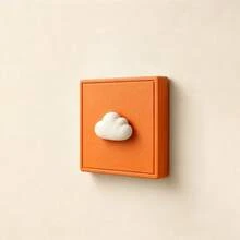 1pc 9.3*9.3cm Cloud Switch Cover, 3D Printed Switch Button Sticker, Home Switch Concealment Decor, Switch Protective Shell - Cloud-shaped Lid - View 5