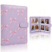 A5 Photo Album Loose-Leaf Binder, Includes 25 4-Pocket Inner Pages And 6-Ring Binder, PU Leather Cover, Suitable For 2x3 Inch Photo Cards, Collectible Cards And Trading Cards - Multi-color - View 16