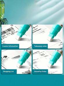Of Thermal Paper Eraser, With White Tip, Seamless Erasing, Suitable For Clearing Bill Information On Credit Cards, Mobile Phone Bills, Express Delivery Labels, Etc. A Must-Have For Families.Can Only Erase The Information On The Heat-Sensitive Paper - Random - View 7