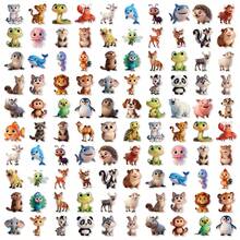 POKOJA LAND 56/112Pcs Cute Animal Stickers, Mixed Forest Marine Farm Cute Creature Waterproof Decals For Journal Phone Case Water Bottle Scrapbook Table Decor - A - View 13