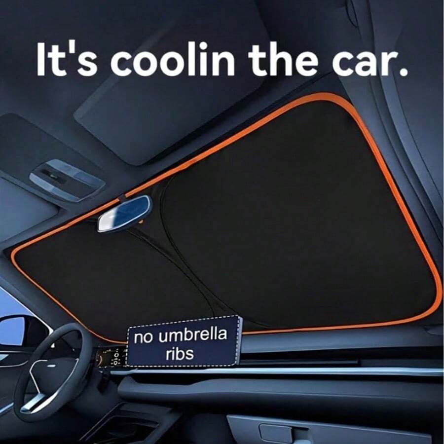 Pelindung Matahari Kaca Depan Mobil, Desain Penyimpanan Praktis, Tidak Perlu Pengeboran, Pas Sempurna di Seluruh Tepi, Dilengkapi dengan Kain Penghalang Cahaya Reflektif Kepadatan Tinggi, Melindungi Interior Mobil, Efektif Menghalangi Sinar Matahari - Beraneka warna - View 1