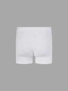 Norcotton Men's High Waist Ribbed Patchwork Underwear, 3-Layer Open Front Crotch, Enlarged Crotch Area, Boxer Briefs, 6-Pack - White - View 3