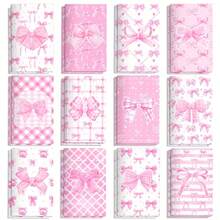 Pink Bow Stationery Set,Bow Print Ballpoint Pen And Mini Pocket Notebooks,Stationery Kit,Gift For Women,Students, Essential Diary,Gift Exchange For Colleagues, School And Office Supplies,Christmas Gift - Random - View 4