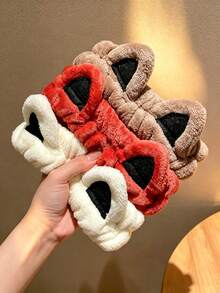 Plush Cat Ear Headband, Soft Coral Fleece Face Wash Headband, Suitable For Makeup, Skincare, Face Mask, SPA, Shower And Daily Beauty Care - Multicolor - View 8