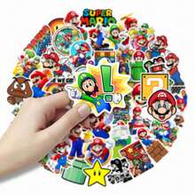 SUPER MARIO BROS. 1set Classic Game Character Themed Stickers, Rich Pattern Assortment, Waterproof & Durable, For Decorating Laptops, Luggage, Water Bottles (Stochastic Style) - Multicolor - View 3