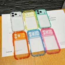 Clear Phone Case With Colored Bumper Compatible With IPhone 17Pro Max 17 16 15 14 13 12 11 Pro Max , Transparent Shockproof Reinforced Corner Protective Cover, Candy Color Slim Case - Clear - View 6