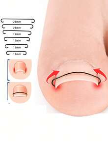 1pc Toe Bracket, Flexible Toe Nail Straightening Strip, Suitable For Curved Toe Nails, Invisible Toe Nail Lifting Support Clip, Portable Foot Care Pedicure Tool, Suitable For Wearing Shoes, Walking And Daily Use - Multicolor - View 1