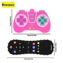 Bneseus 1pc Silicone Remote Control Model, Soft Silicone Teething Toy, Suitable For Toddler Boys And Girls, Christmas Gift, Baby Toy, Soothe Teething Pain, Relieve Gum Pain, Cute Pattern, Remote Control Chewing Toy, Baby Sensory Toy - Teething Toy - View 2