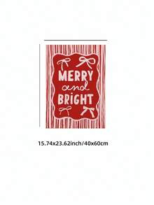 1pc Frameless Festive Red Pink Christmas Print Wall Art Dorm Gift - Multi-color - View 15