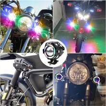 1pc Motorcycle Fog Lights With Switch, 12V/24V 7.62cm Halo Auxiliary Light For ATV Scooter Trucks Exploratory Lights For Moto Pair Multicolored - U7 - View 7